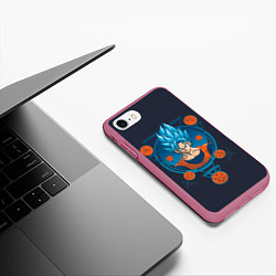 Чехол iPhone 7/8 матовый Веггето, цвет: 3D-малиновый — фото 2