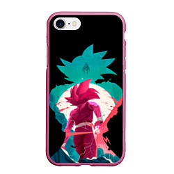 Чехол iPhone 7/8 матовый Goku boys, цвет: 3D-малиновый