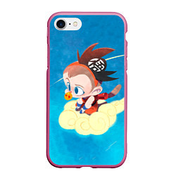Чехол iPhone 7/8 матовый Baby Goku, цвет: 3D-малиновый