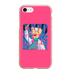 Чехол iPhone 7/8 матовый Good news everyone, цвет: 3D-светло-розовый