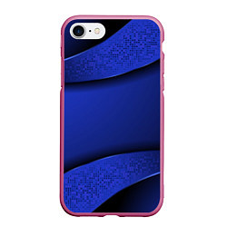 Чехол iPhone 7/8 матовый 3D BLUE Вечерний синий цвет, цвет: 3D-малиновый