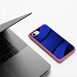 Чехол iPhone 7/8 матовый 3D BLUE Вечерний синий цвет, цвет: 3D-малиновый — фото 2