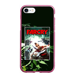 Чехол iPhone 7/8 матовый Farcry 3, цвет: 3D-малиновый