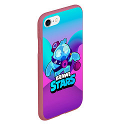 Чехол iPhone 7/8 матовый Сквик Squeak Brawl Stars, цвет: 3D-малиновый — фото 2