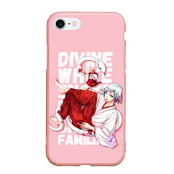 Чехол iPhone 7/8 матовый Divine white snake, цвет: 3D-светло-розовый