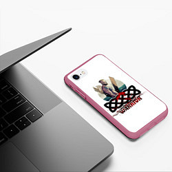 Чехол iPhone 7/8 матовый Викинг Бьёрн Железнобокий, цвет: 3D-малиновый — фото 2