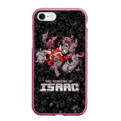 Чехол iPhone 7/8 матовый The Binding of Isaac, цвет: 3D-малиновый