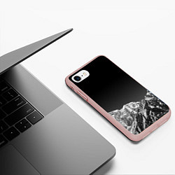 Чехол iPhone 7/8 матовый ГОРЫ В МОЕМ СЕРДЦЕ КАМУФЛЯЖ, цвет: 3D-светло-розовый — фото 2