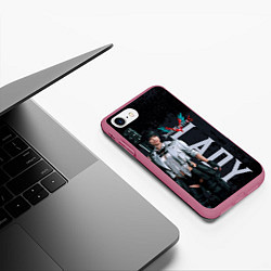 Чехол iPhone 7/8 матовый Lady, цвет: 3D-малиновый — фото 2