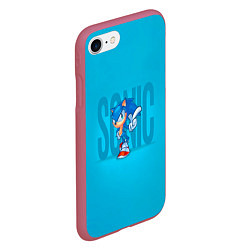 Чехол iPhone 7/8 матовый Легендарный ёж, цвет: 3D-малиновый — фото 2