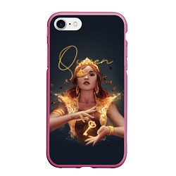 Чехол iPhone 7/8 матовый Queen, цвет: 3D-малиновый