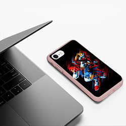 Чехол iPhone 7/8 матовый Sonics team, цвет: 3D-светло-розовый — фото 2