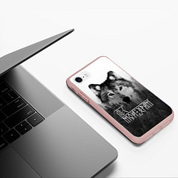 Чехол iPhone 7/8 матовый ЛЕС МОЙ ХРАМ ВОЛК, цвет: 3D-светло-розовый — фото 2