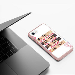 Чехол iPhone 7/8 матовый BP in your area, цвет: 3D-светло-розовый — фото 2