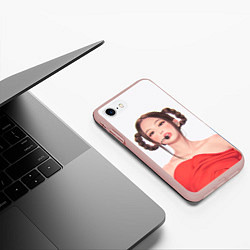 Чехол iPhone 7/8 матовый Sweet Jannie, цвет: 3D-светло-розовый — фото 2