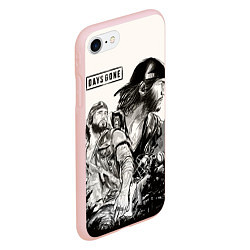 Чехол iPhone 7/8 матовый Days Gone, цвет: 3D-светло-розовый — фото 2
