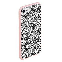 Чехол iPhone 7/8 матовый Абстрактная жидкость, цвет: 3D-светло-розовый — фото 2