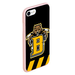 Чехол iPhone 7/8 матовый BOSTON BRUINS, цвет: 3D-светло-розовый — фото 2