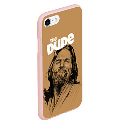 Чехол iPhone 7/8 матовый The Big Lebowski Dude, цвет: 3D-светло-розовый — фото 2