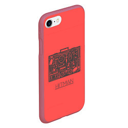 Чехол iPhone 7/8 матовый Secret case, цвет: 3D-малиновый — фото 2