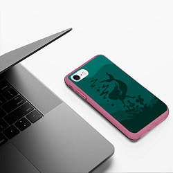 Чехол iPhone 7/8 матовый Русалка, цвет: 3D-малиновый — фото 2