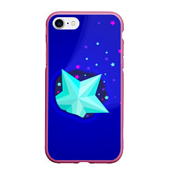 Чехол iPhone 7/8 матовый Счастливая звезда, цвет: 3D-малиновый