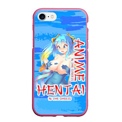 Чехол iPhone 7/8 матовый Anime vs Hentai, цвет: 3D-малиновый