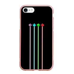 Чехол iPhone 7/8 матовый Arrows Friday night funkin, цвет: 3D-светло-розовый