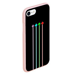 Чехол iPhone 7/8 матовый Arrows Friday night funkin, цвет: 3D-светло-розовый — фото 2