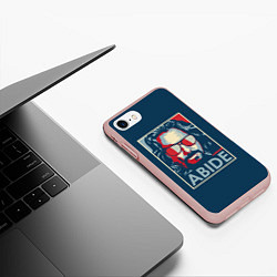 Чехол iPhone 7/8 матовый ABIDE Большой Лебовский, цвет: 3D-светло-розовый — фото 2