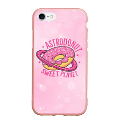 Чехол iPhone 7/8 матовый Планета Пончик, цвет: 3D-светло-розовый