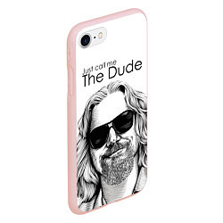 Чехол iPhone 7/8 матовый Just call me the Dude, цвет: 3D-светло-розовый — фото 2