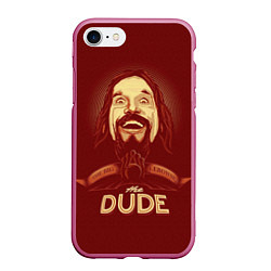 Чехол iPhone 7/8 матовый The Dude, цвет: 3D-малиновый