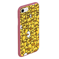Чехол iPhone 7/8 матовый Утки, цвет: 3D-малиновый — фото 2