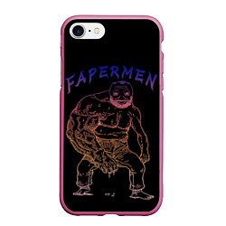 Чехол iPhone 7/8 матовый FAPERMEN 3D, цвет: 3D-малиновый
