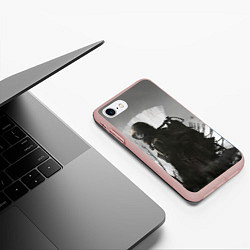 Чехол iPhone 7/8 матовый STALKER 2 Gray, цвет: 3D-светло-розовый — фото 2