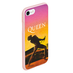 Чехол iPhone 7/8 матовый Queen Freddie Mercury Z, цвет: 3D-светло-розовый — фото 2