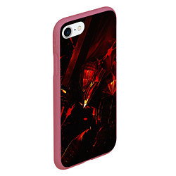 Чехол iPhone 7/8 матовый Berserk персонаж, цвет: 3D-малиновый — фото 2