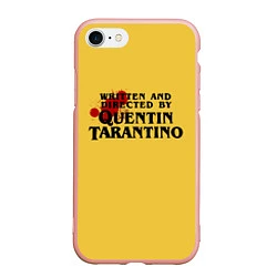 Чехол iPhone 7/8 матовый Quentin Tarantino, цвет: 3D-светло-розовый