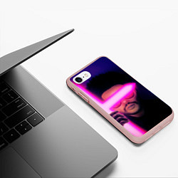 Чехол iPhone 7/8 матовый The Weeknd - Blinding Lights, цвет: 3D-светло-розовый — фото 2