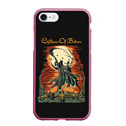 Чехол iPhone 7/8 матовый Children of bodom, цвет: 3D-малиновый