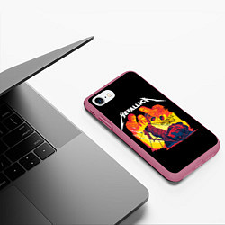 Чехол iPhone 7/8 матовый Justice for all, цвет: 3D-малиновый — фото 2