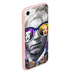 Чехол iPhone 7/8 матовый Andy Warhol Энди Уорхол, цвет: 3D-светло-розовый — фото 2