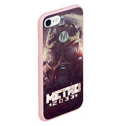 Чехол iPhone 7/8 матовый MERTO 2033 ПРОТИВОГАЗ, цвет: 3D-светло-розовый — фото 2