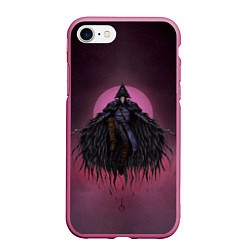 Чехол iPhone 7/8 матовый Ворон охотник, цвет: 3D-малиновый