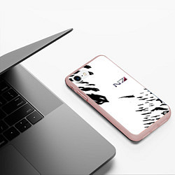 Чехол iPhone 7/8 матовый MASS EFFECT ПОСЛЕДНИЙ БОЙ БЕЛ, цвет: 3D-светло-розовый — фото 2