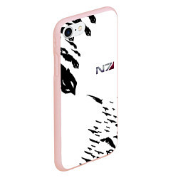 Чехол iPhone 7/8 матовый MASS EFFECT ПОСЛЕДНИЙ БОЙ БЕЛ, цвет: 3D-светло-розовый — фото 2