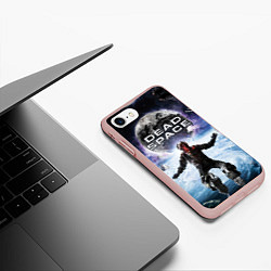 Чехол iPhone 7/8 матовый Айзек в мертвом космосе, цвет: 3D-светло-розовый — фото 2