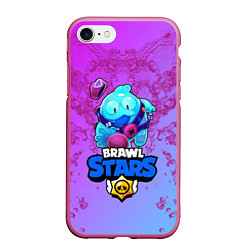 Чехол iPhone 7/8 матовый BRAWL STARS SQUEAK: СКВИК, цвет: 3D-малиновый