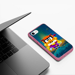 Чехол iPhone 7/8 матовый Грифф Griff Brawl Stars, цвет: 3D-малиновый — фото 2